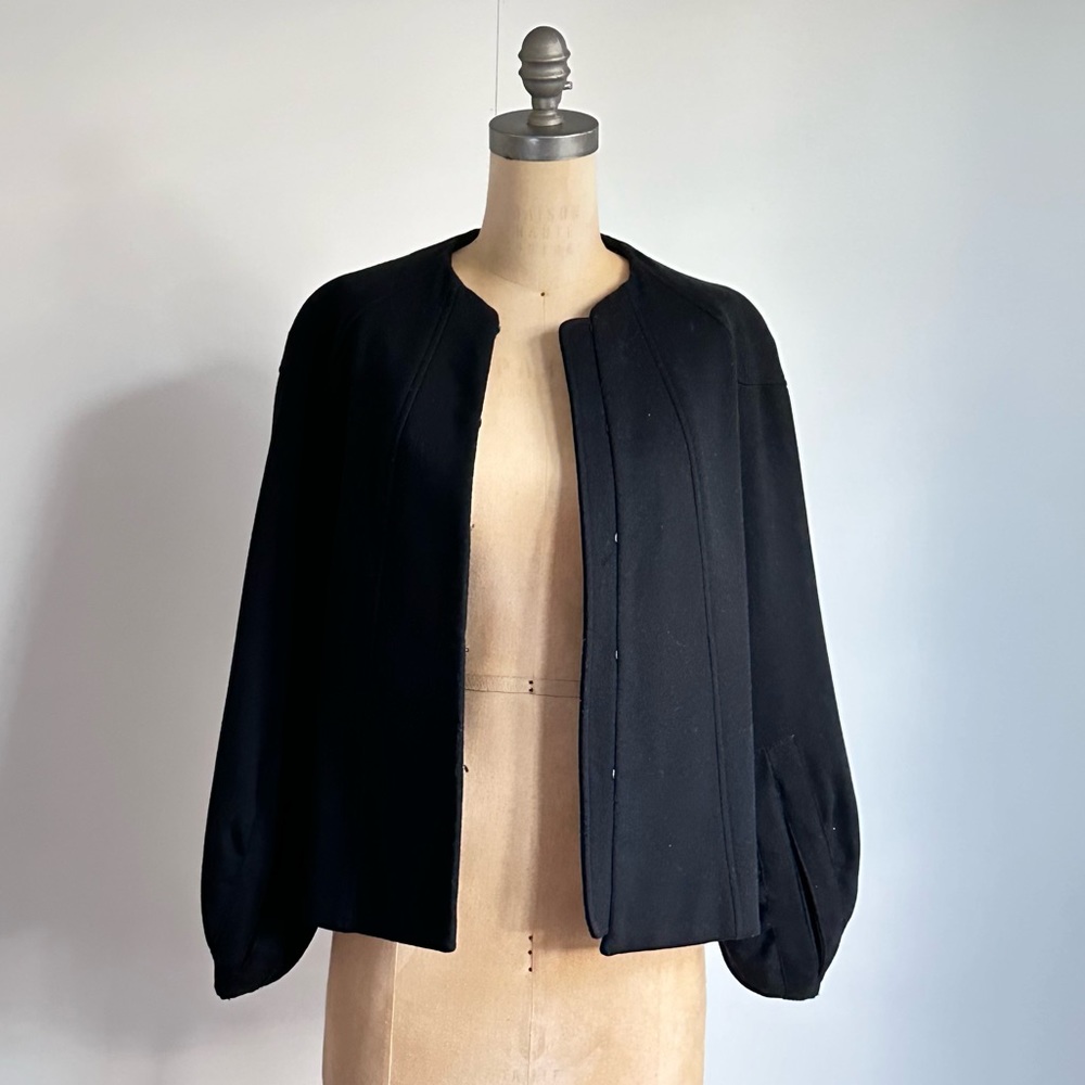 Nicole Farhi Black Wool Jacked - Size S